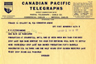 Harry Everard communicated by telegram.