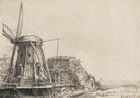 Sketch of a windmill in Amsterdam, Holland, by Rembrandt, 1641 Source: Los Angeles County Museum of Art /www.lacma.org/Public Domain