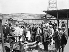 The Duke of Connaught visiting Dingman No. 1, Turner Valley, 28 July 1914; in the early days of Alberta’s oil industry, the participation of women was confined largely to parties and other social functions.