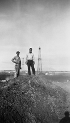 Atlantic No. 3 oil well, ca. 1947; following the runaway success of Imperial Oil’s Leduc No. 1, other companies began to drill in the general vicinity of what quickly become recognized as a massive oil reserve. 