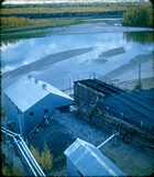 The Alberta Government Oil Sands Project separation plant, left, ca. 1951. Source: University of Alberta Archives, 83-160-2