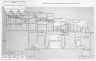 Flow diagram of the oil sands separation plant at Bitumount, 1947. Source: Provincial Archives of Alberta, PR1991.0539-14