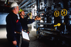 Operations at the Underground Test Facility where steam injection and oil production were controlled in a chamber below the oil sands, after opening in 1987<br/>Source: Courtesy of Alberta Innovates