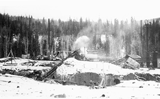 Little was left of the Abasand plant after the fire. Source: University of Alberta, 84-25-132