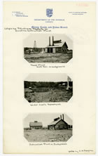 These photographs were taken by A. W. Dingman in 1919. The bottom photo shows the Calgary Petroleum Products power plant at right, and the extraction plant in the distance. The extraction plant was several years in development. Though construction began in 1915, it came into production only in 1919. On October 20, 1920, the extraction plant was completely destroyed by fire. The power plant survived and became a part of the Royalite plant when that company purchased the property and built a new processing facility in 1921. <br />Source: Provincial Archives of Alberta, GR1985.0248.Box30.1382