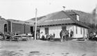 Mountain Park Station, Mountain Park, Alberta, ca. 1920-1923; small-scale mining had begun in the Coal Branch about 1909, but after 1910 the arrival of the railway opened up the region to large-scale mining. Mountain Park appears to have been the first major community to grow, reaching a population of about 330 by the early 1920s. <br/>Source: Provincial Archives of Alberta, CL26