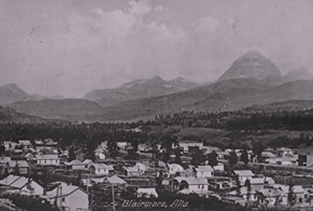View of the town of Blairmore