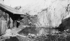 Cave and Basin Hot Springs swimming pool, Banff, ca. 1890 Source: Glenbow Archives, NA-1097-4