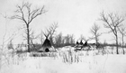 First Nations camp on Elbow River, Calgary ca. 1886-1888 Source: Glenbow Archives, NA-1753-50