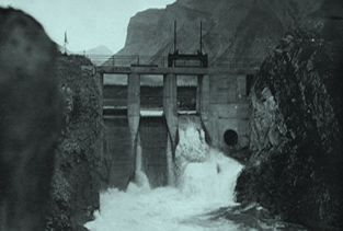 Calgary Power’s dam at Lake Minnewanka, Alberta, 1912