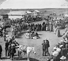 Cree Dance at Wetaskiwin, Alberta, 1898. Source: Glenbow Archives, NA-559-16