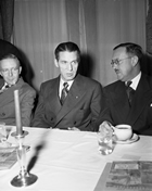 Mines Minister N.E. Tanner at annual mines dinner, January 11, 1952. Source: City of Edmonton Archives EA-600-8053c