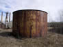 Storage tank, Alberta Government Oil Sands Project site, 2001<br/>Source: Historic Resources Management, 01-D0001-80 storage tank