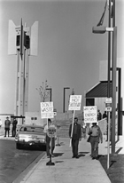 Imperial oil workers protest the closure of refineries in the Calgary area in 1973. 