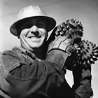 George Tosh, 1947; Tosh was the driller on Leduc No.1 when it was brought into operation in February 1947. After years working as a farm and ranch hand, including an appearance at the Calgary Stampede, he spent most of his working life in the oil patch.