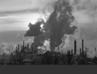 Smoke and steam billow from an Imperial Oil refinery in Calgary. Source: Glenbow Archives, NA-2864-20312