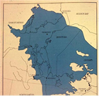 Throughout its existence, Lake Agassiz experienced several cycles of draining and re-filling. At one point it, covered most of Manitoba, western Ontario, northern Minnesota, eastern North Dakota, and Saskatchewan. Lakes Winnipeg, Winnipegosis, Manitoba, and Lake of the Woods are all remnants of the immense pre-historic lake. Source: Courtesy of Historic Resources Branch, Manitoba Culture