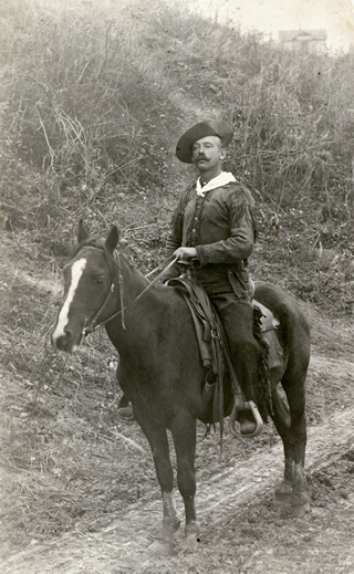 Alfred von Hammerstein on horseback, ca. 1900. Source: Glenbow Archives, PA-3920-1