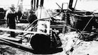 Oil was skimmed by hand 