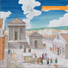 The Minerva Temple Precinct as it may have appeared according to archeological evidence at the site and illustrated by John Hodgson