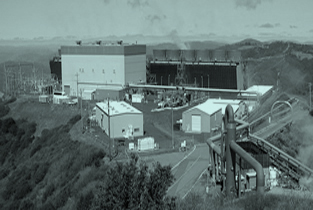 One of the geothermal plants at The Geysers, California, 2012