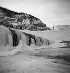 Ice-covered pipes at Spray Lakes hydroelectric power plant (Spray Plant), 1950s Source: Glenbow Archives, NA-4477-9