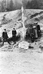 Kidney Springs, below Upper Hot Springs, Banff, ca. 1910-1913 Source: Glenbow Archives, NA-719-15