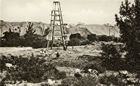Drilling for natural gas, Medicine Hat, Alberta, ca. 1905; by 1902, gas was being piped through the town and into residences, sometimes with disastrous results since citizens did not always understand the combustive potential of the fossil fuel. Source: Glenbow Archives, PA-3689-1068