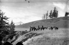 George Dawson’s Geological Survey of Canada surveying party, 1884; Dawson explored and surveyed large parts of western Canada for the International Boundary Commission and the Geological Survey. In 1874, he reported the likely presence of gas and oil reserves in the foothills of what would become the Province of Alberta.