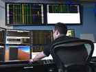 A computer-assisted control room for a TransCanada natural gas pipeline. Like their natural gas counterparts, operators of crude oil pipelines converted their operations to heavily computerized control rooms through the 1980s and 1990s.