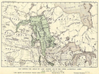 Map Showing the Areas of Lake Agassiz and of the Upper Laurentian Lakes, 1895; the first geologist to study the area associated with Lake Agassiz was Warren Upham of the Minnesota and United States Geological Surveys. He named the lake and created this map showing the approximate boundaries of the glacial lake, which is generally believed to have drained completely approximately 8,000 years ago. Source: United States Geological Survey/Wikimedia Commons/Public Domain