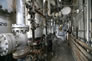 East side of the absorption towers (looking north) inside the absorption plant building, ca. 2010 <br/>Source: Alberta Culture and Tourism