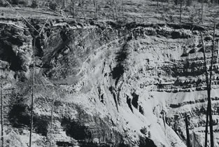 Geological formations along the Sheep River, 1941