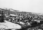 Turner Valley, 1929; the Turner Valley townsite grew rapidly in response to the petroleum boom of the 1920s. <br />SOURCE: Glenbow Archives, NA-1487-1