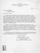 Lloyd Champion traveled to Washington D.C., in 1942 in hopes of finding support for the development of the oil sands.<br/>Source: University of Alberta Archives, 83-160-scan0001