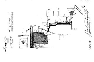 Diagram of the process patented by Clark in 1929, Source: Canadian Intellectual Property Office, Patent 289058