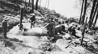 Fitzsimmons' separation plant, Bitumount, ca. 1930, Source: Provincial Archives of Alberta, A3383