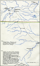 An early map of the Lethbridge area in 1883 shows the relative location of the Fort Whoop-Up trading post.<br/>Source: Galt Museum & Archives