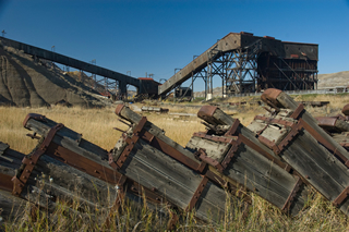 Atlas Mine in Drumheller Valley after restoration.