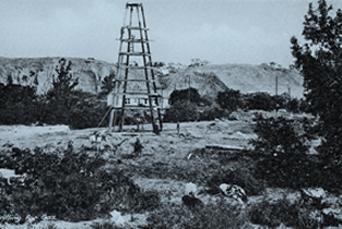 Drilling for gas