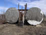 Bunker fuel tanks, Alberta Government Oil Sands Project site, 2001<br/>Source: Historic Resources Management, 01-D0001-76 and 77 fuel tanks