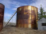 Crude storage tank, Alberta Government Oil Sands Project site, 2001<br/>Source: Historic Resources Management, 01-D0001-78 Crude storage tank