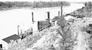 Pump house (left) that distributed products of the International Bitumen Company refinery to storage, 1945<br/>Source: Clark, K.A. "Report on Trip to Bitumount during July, 1945." Unpublished manuscript, July 1945, 14.