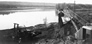 Excavating for the foundation of the Alberta Government Oil Sands Project separation plant building, 1946<br/>Source: University of Alberta Archives, 83-160-38