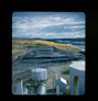 Refinery pump shed (right of centre, foreground) Alberta Government Oil Sands Project, late 1940s<br/>Source: University of Alberta Archives, 83-160-4