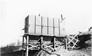 Hopper under construction at the Alberta Government Oil Sands Project separation plant, ca. 1947<br/>Source: University of Alberta Archives, 83-160-81