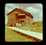 Inspecting a garden at a staff house, Alberta Government Oil Sands Project, 1949<br/>Source: University of Alberta Archives, 91-137-009