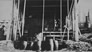 Filling barrels with bitumen at the International Bitumen Company separation plant, ca. 1930<br/>Source: Provincial Archives of Alberta, PR1968.0015.24-17