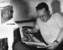 Relaxing in the bunk house, Alberta Government Oil Sands Project, ca. 1950<br/>Source: Provincial Archives of Alberta, PR1991.0359.40