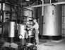 Monitoring the process in the power house, Alberta Government Oil Sands Project, ca. 1950<br/>Source: Provincial Archives of Alberta, PR1991.0359.PowerHouse